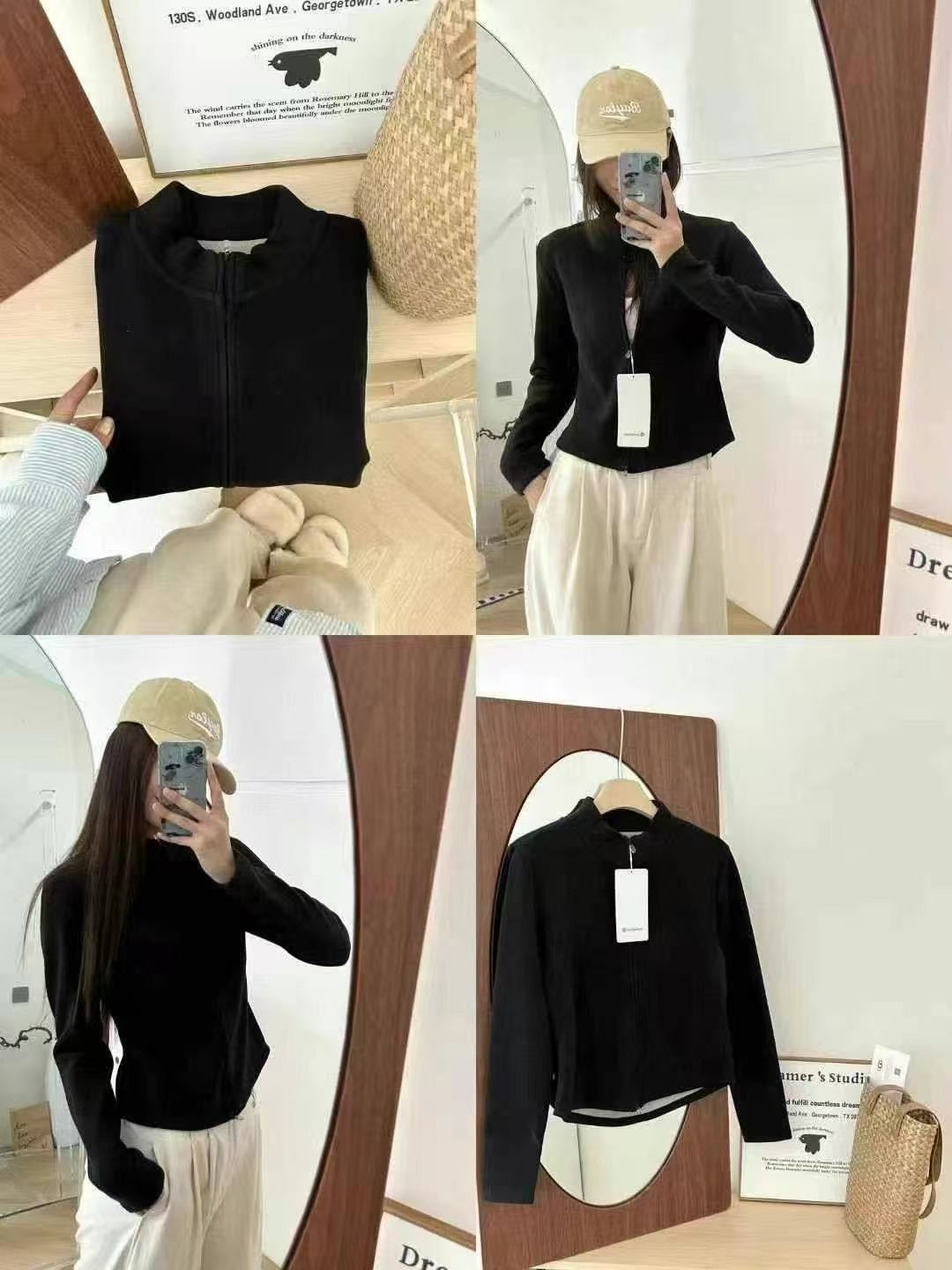 秋冬新款显瘦石墨烯瑜伽服上衣女款健身服内搭发热保暖修身外套 