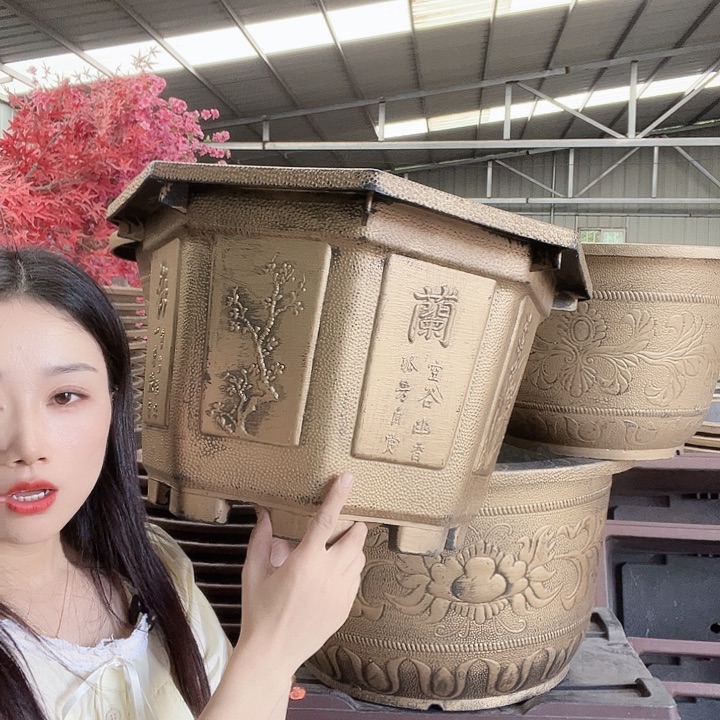 八角50花盆5个有孔