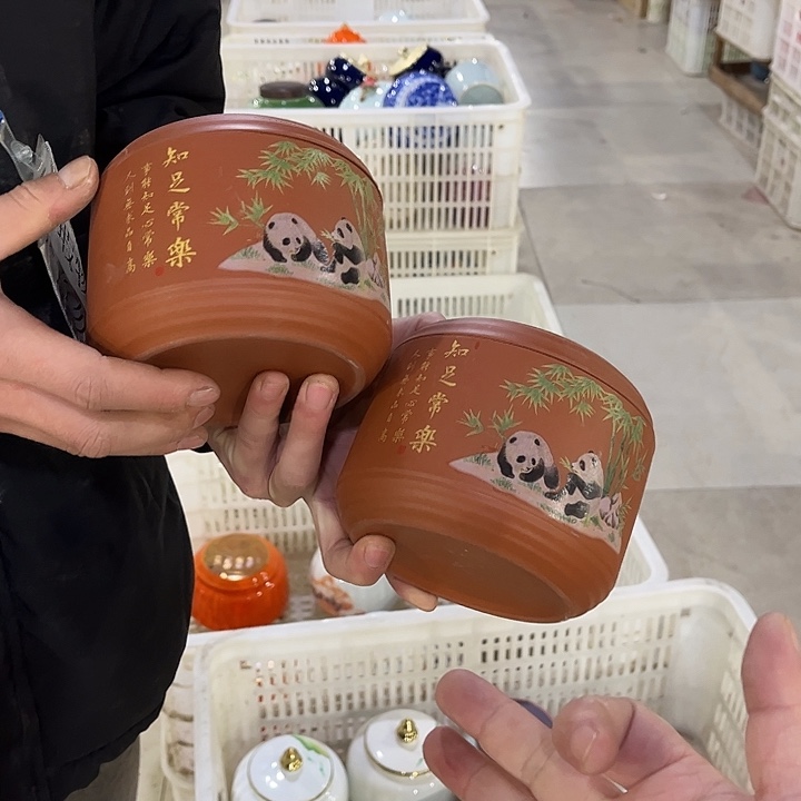 摆件陶瓷茶叶罐陶瓷密封罐