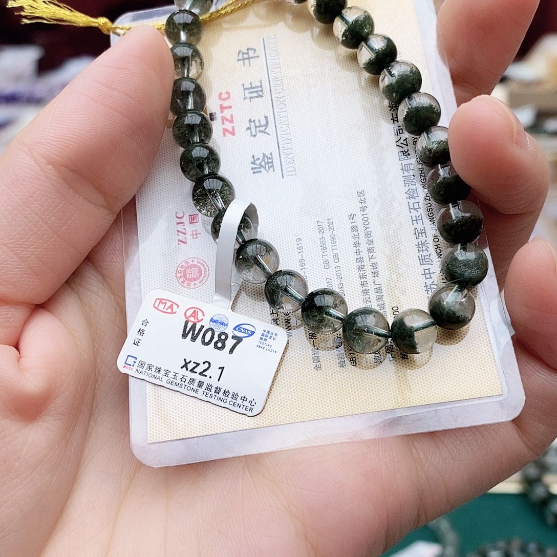 水晶手链未镶嵌偷****鼠W087绿幽灵