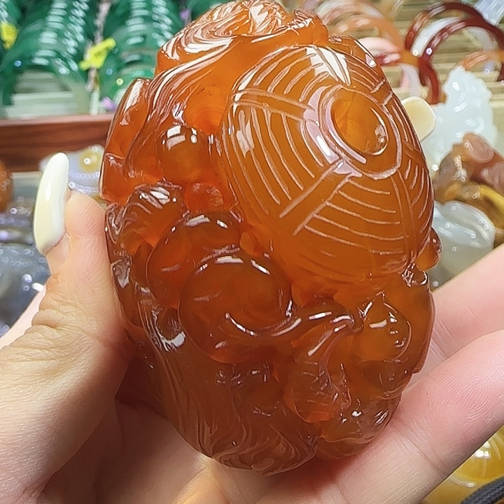 玛瑙/玉髓合金手把件