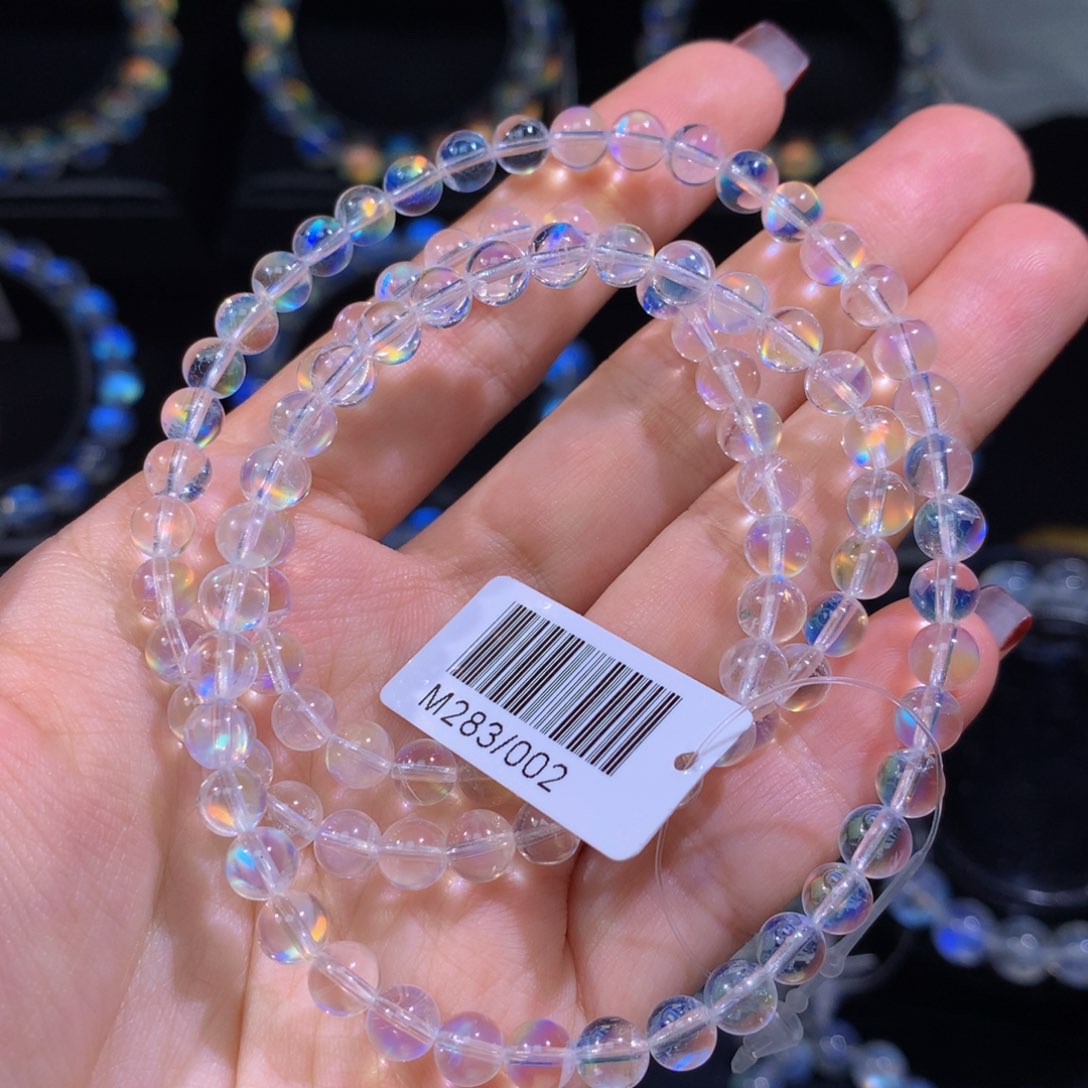 月光石手链未镶嵌M283/002马岛多圈手串5.5mm