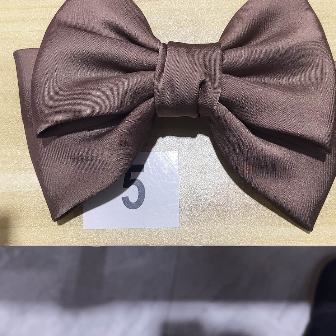 皮质铁合金蝴蝶结发夹