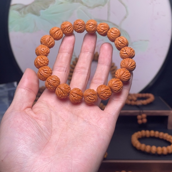 桃核手串龙纹桃核火焰纹