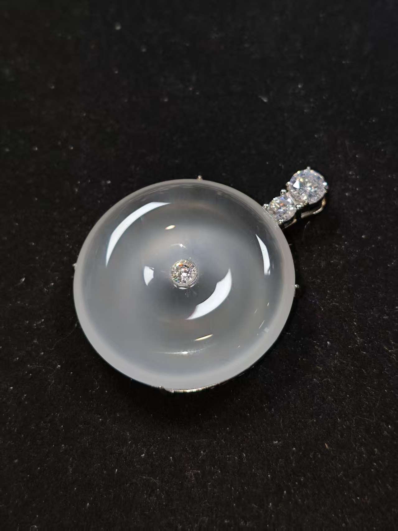  ＜石韵Tｏｎｅ＞｛素锦｝天然俄料石英质玉极简无棉平安扣