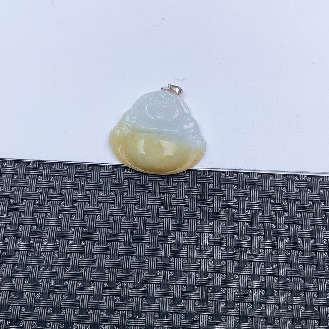 翡翠颈饰银S925镶嵌吊坠