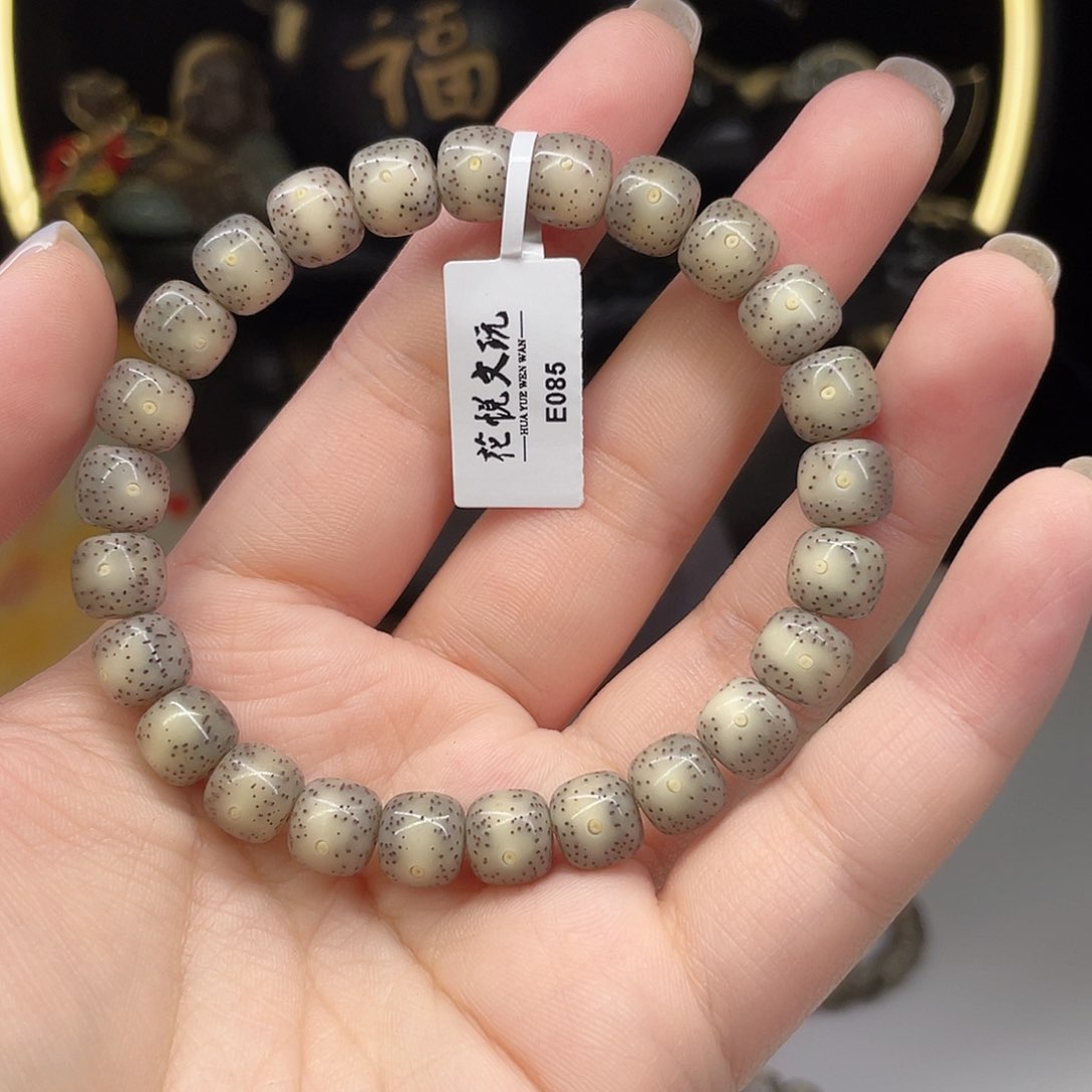 星月菩提手串风**爽9x8糯冰奶奶灰大眼睛e085