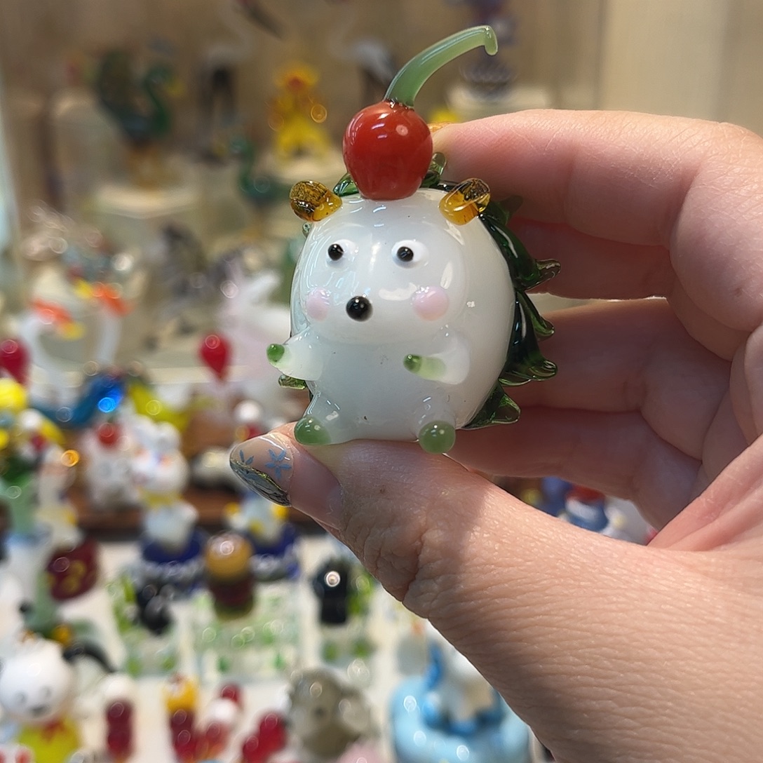 琉璃手工艺品刺猬