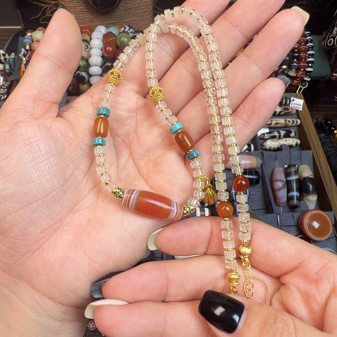 玛瑙/玉髓未镶嵌项链