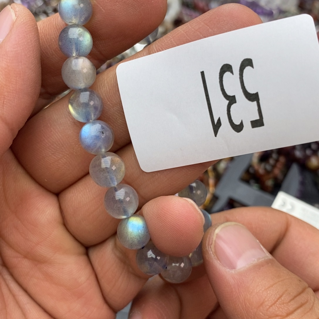 拉长石手链未镶嵌手链