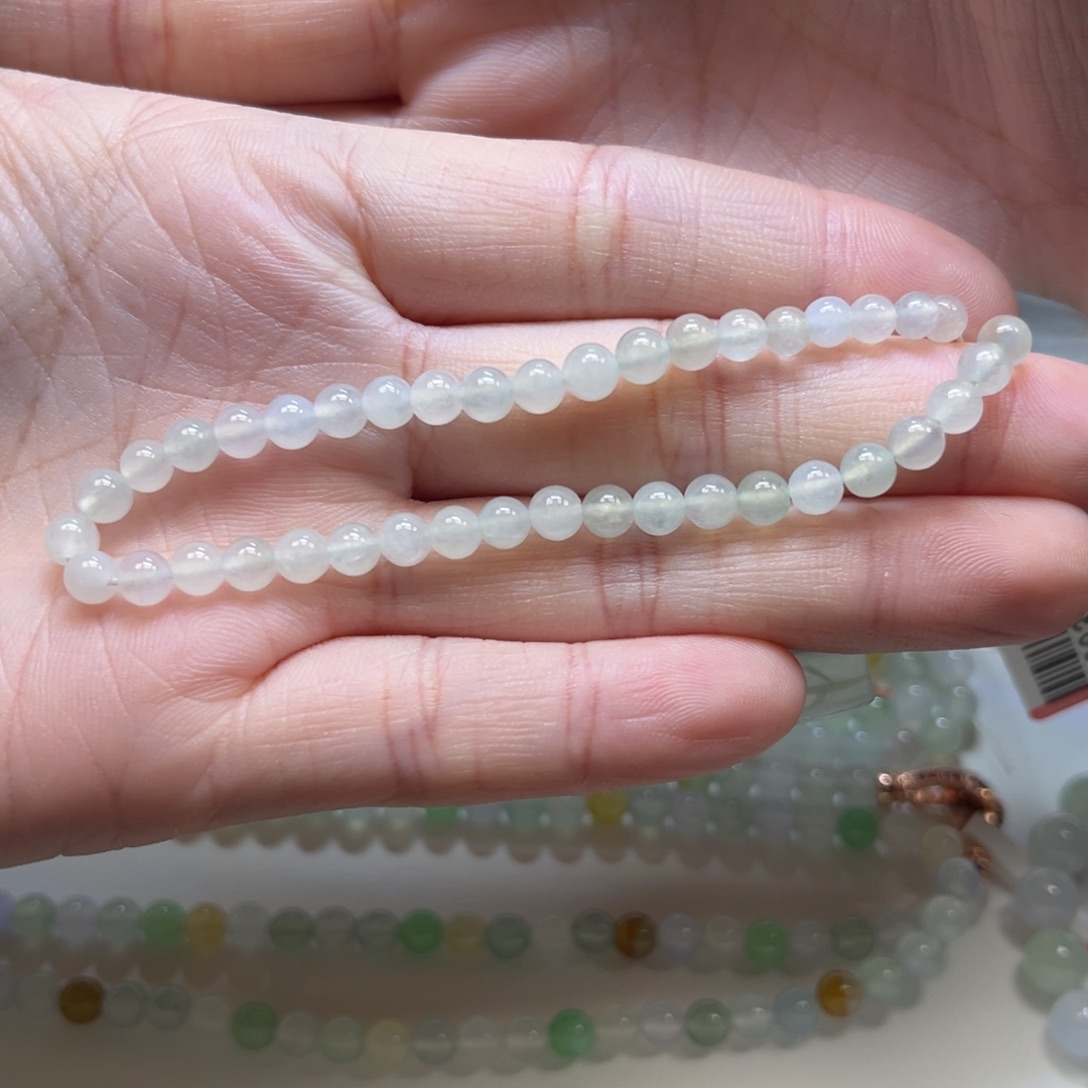 翡翠未镶嵌手串缅甸翡翠卡3.9
