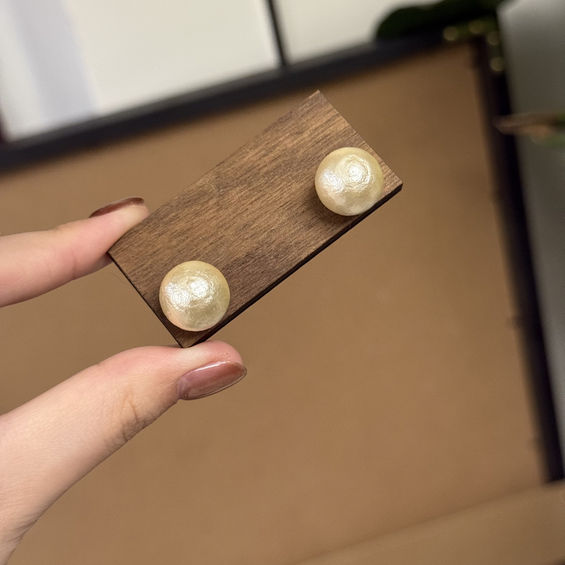 铜合金仿珍珠耳饰 1817 超推荐！棉花百搭珠光经典款时尚耳钉