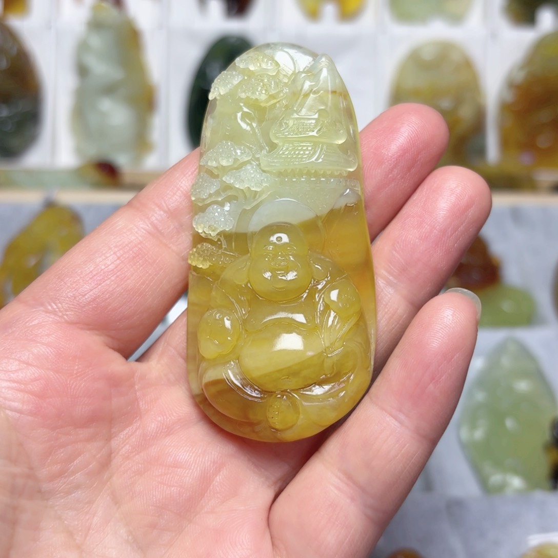 蛇纹石玉吊坠(不含链)未镶嵌