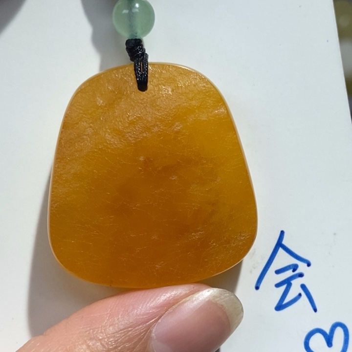 定制琥珀未镶嵌琥珀蜜蜡吊坠项链