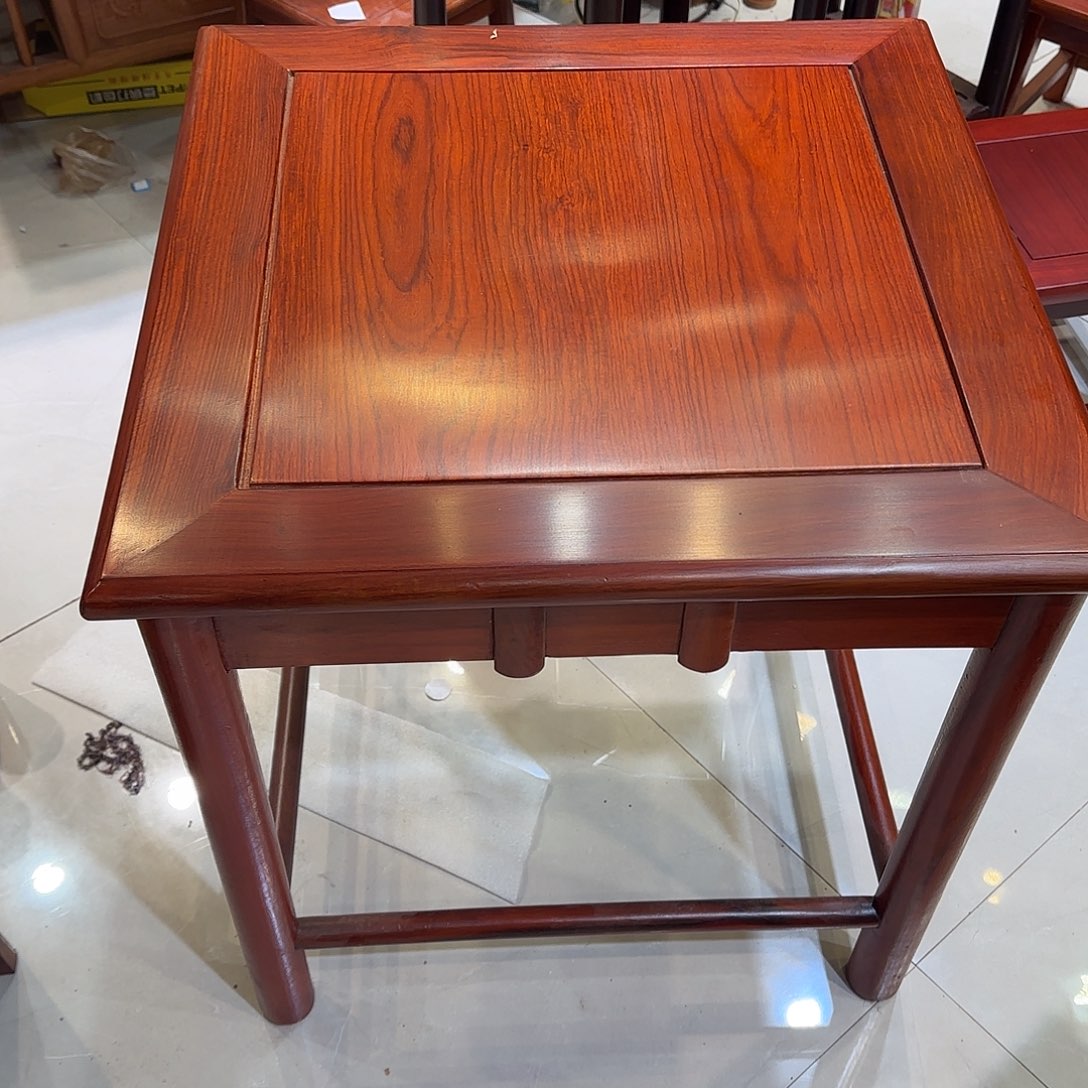 花梨木类端景台防***发刺猬紫檀方几