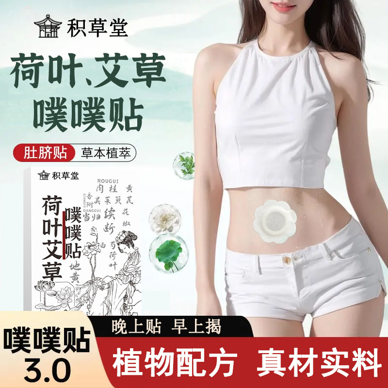 【南怀瑾配方升级】艾绒荷叶艾草积草堂噗噗贴温和草本贴敷认准正品