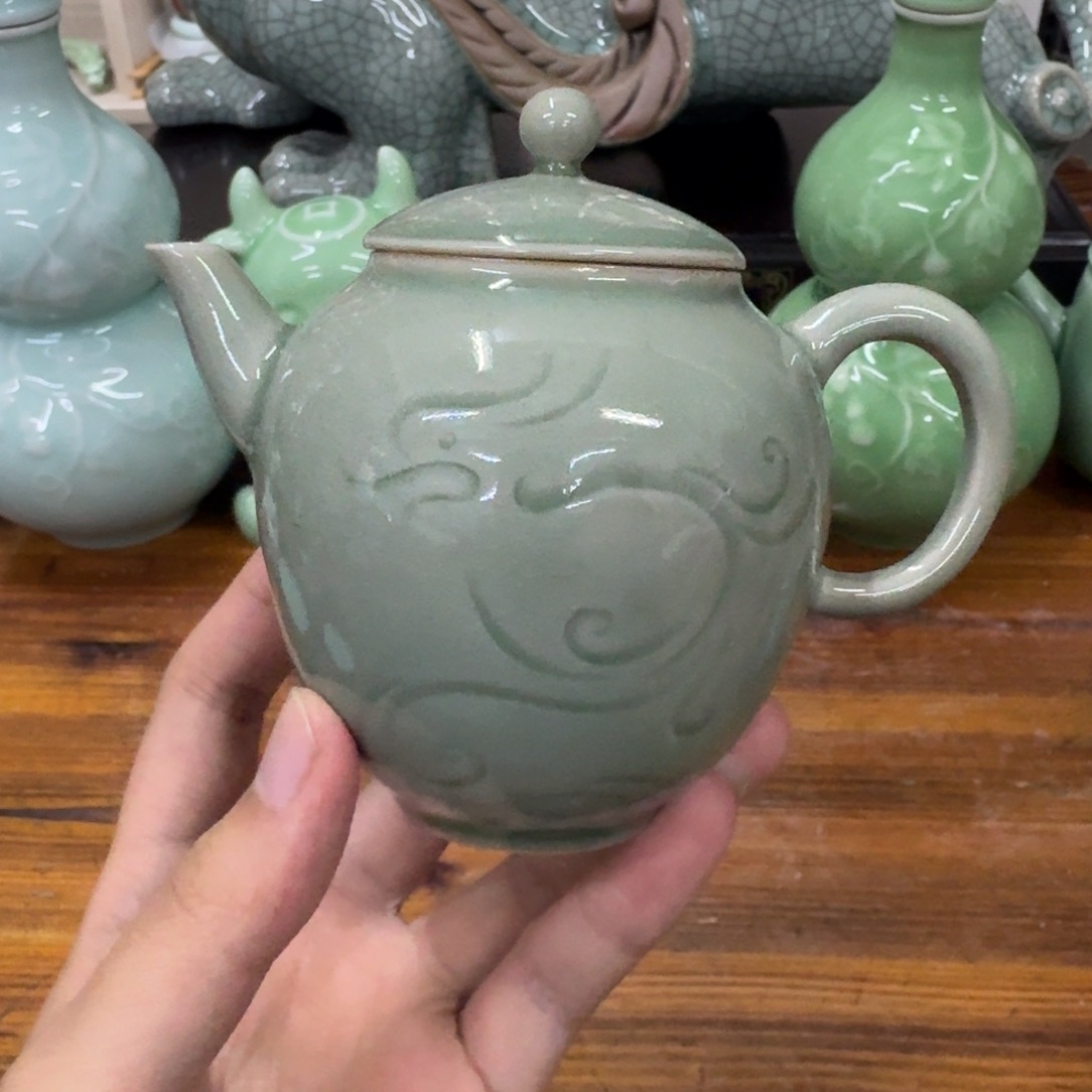 龙泉青瓷茶具微瑕6948