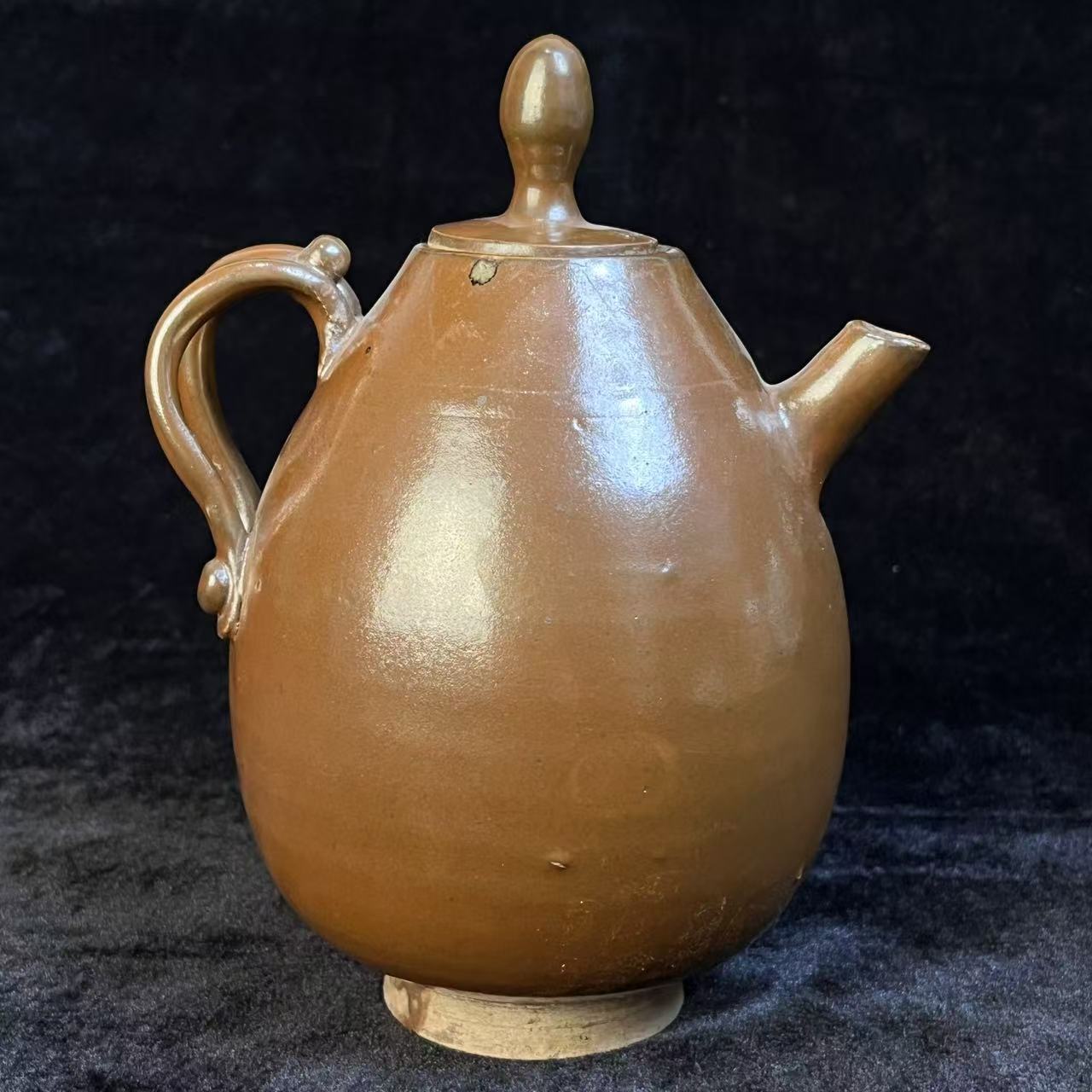 明早期紫金釉执壶