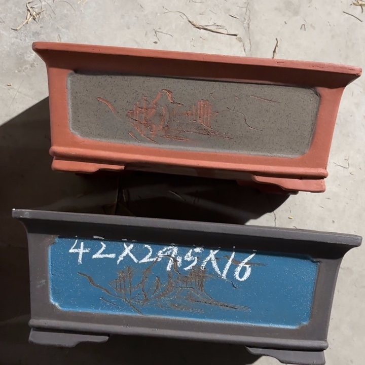 紫砂花盆100-2。       