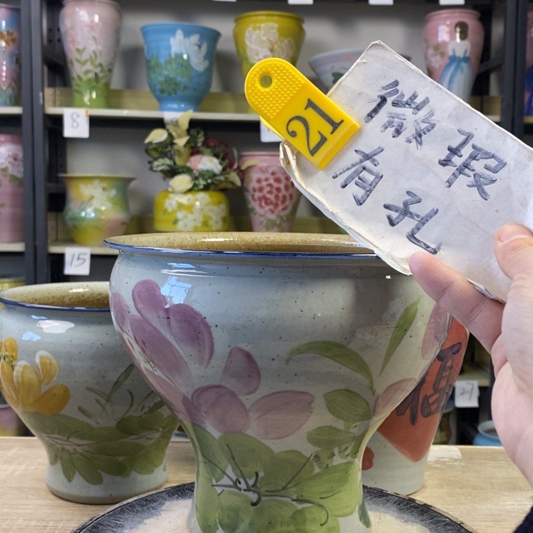 景德镇手工手绘陶瓷花盆