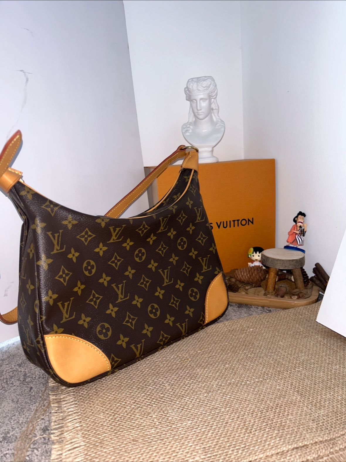 修复品LouisVuitton（敏）中古牛角包单肩包 正品植鞣革换新