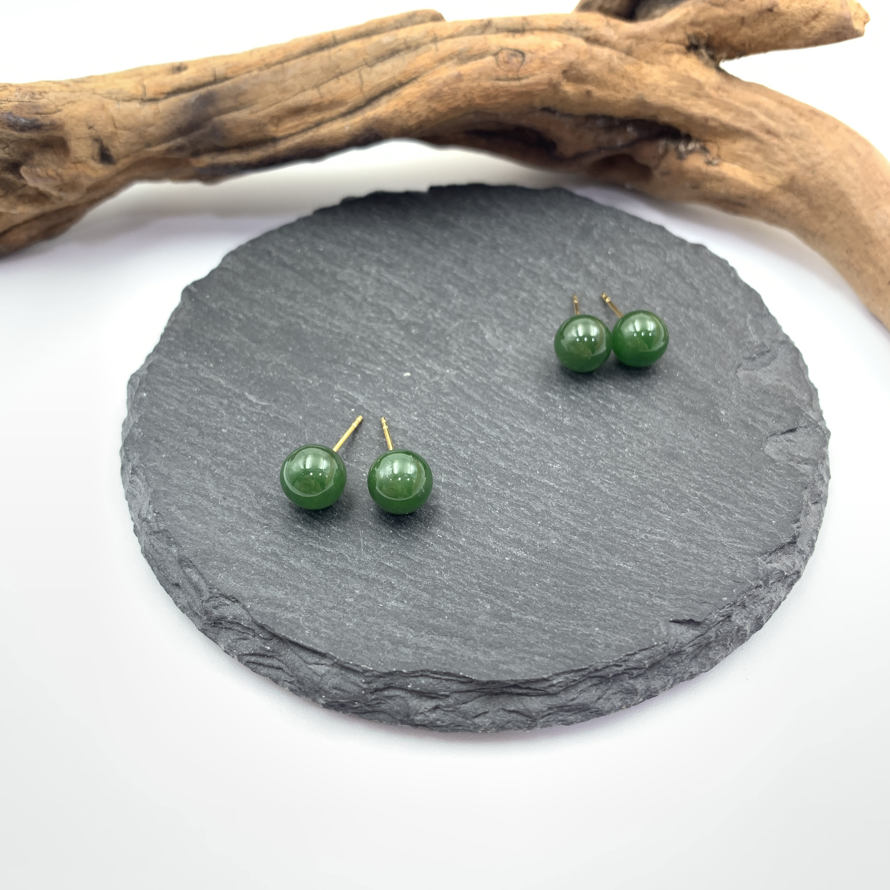 18k金和田玉耳钉-多样性发一-251105038【尺寸约7mm】