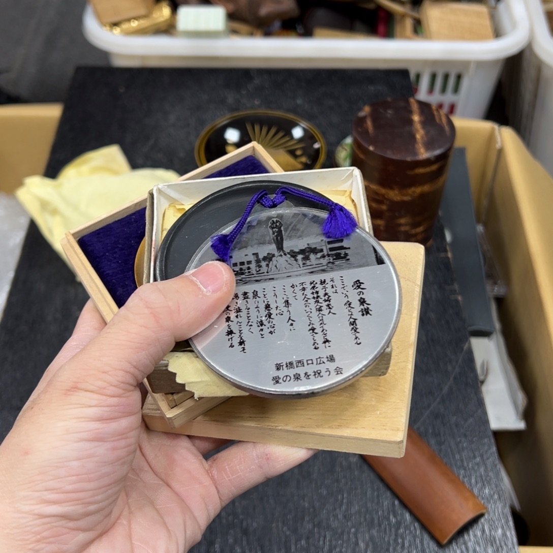 落***晚铜中古工艺品摆件