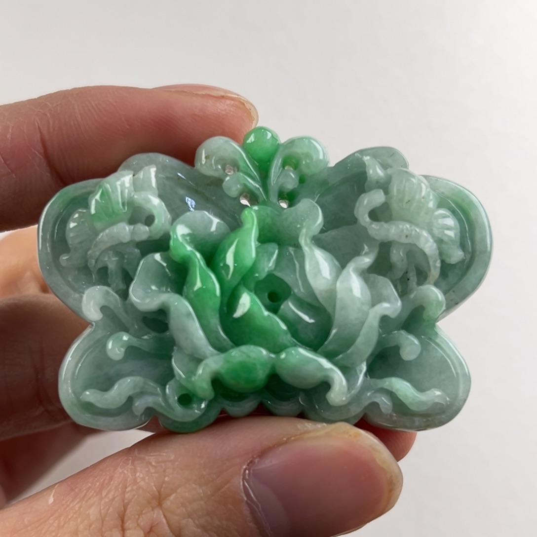 翡翠未镶嵌吊坠(赠链)代编织