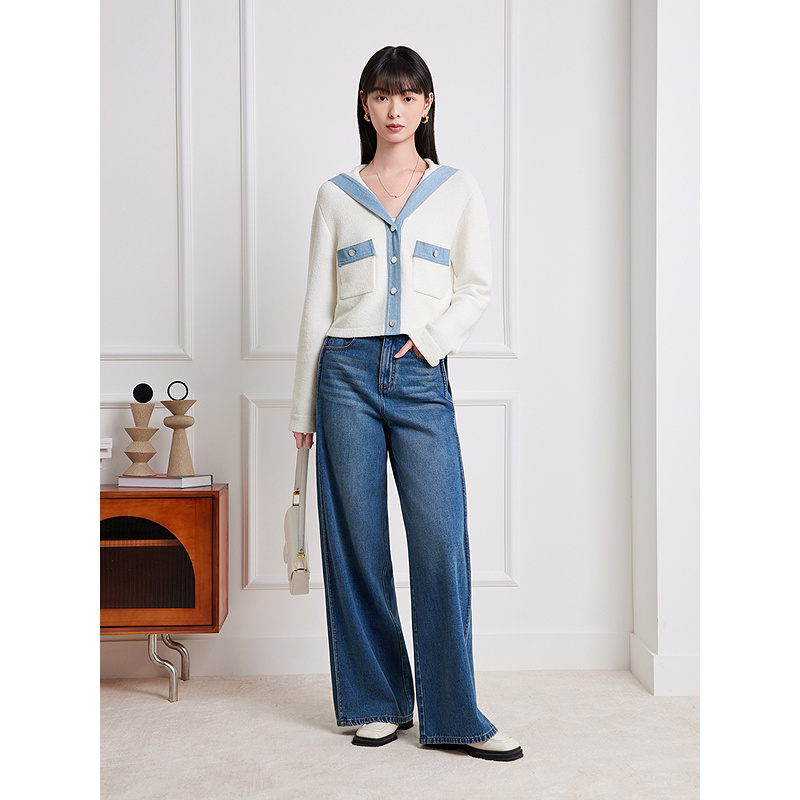 Goodland美地女装2025秋季新款小香风长袖针织开衫LC35306500