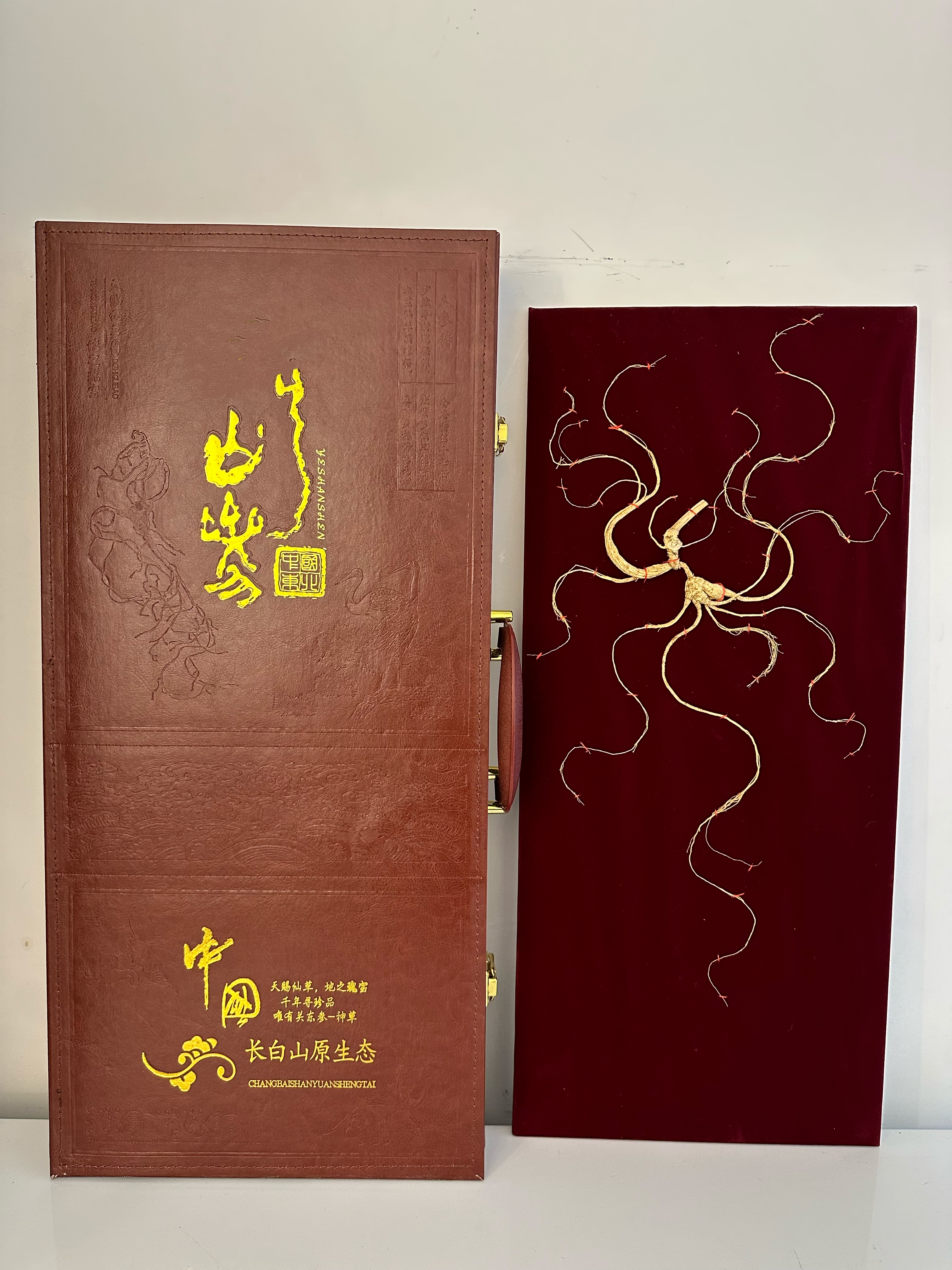 开航60cm人参高档皮盒 送礼 泡酒 煲汤 泡水