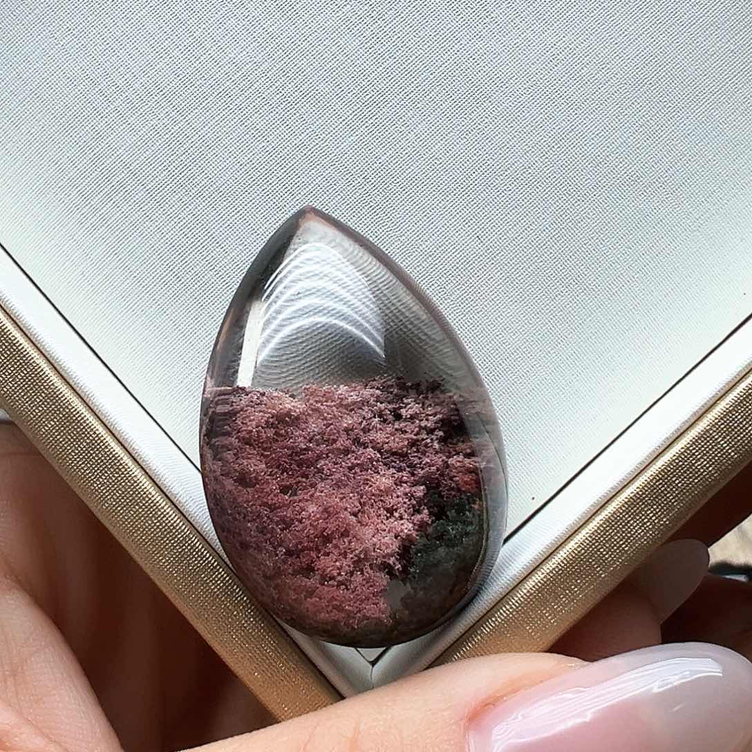 水晶颈饰未镶嵌天然幽灵雨滴吊坠无镶嵌打孔不退换