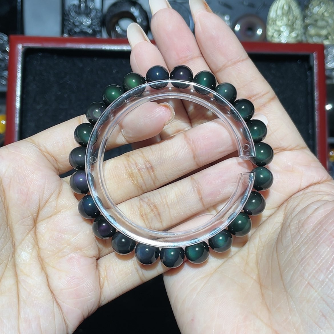【闪购商品】未镶嵌黑曜岩手串叮****儿