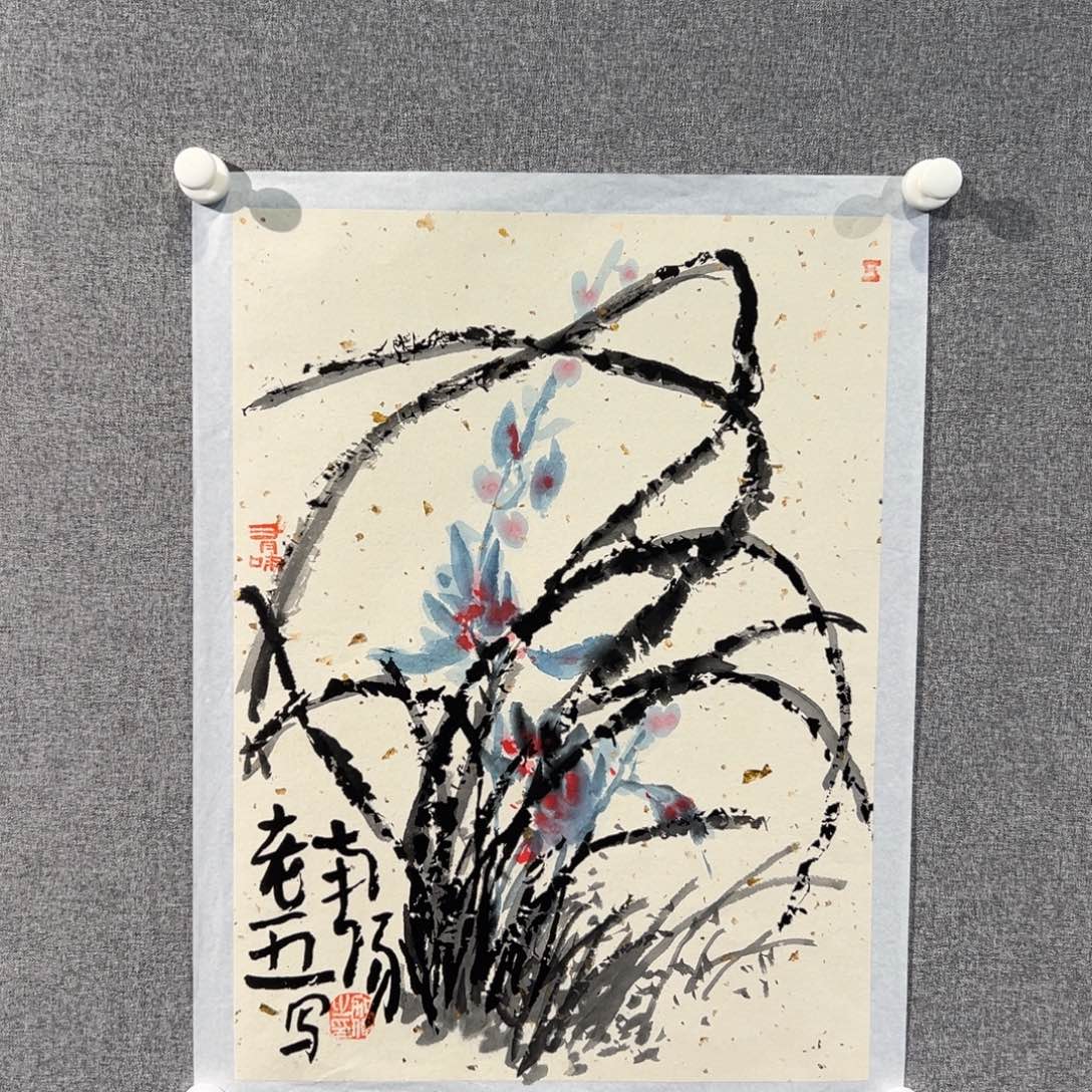 国画红袍画院手绘作品