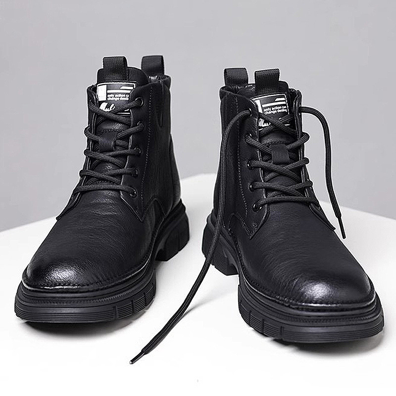 特大码男鞋子冬季2025新款46男士高帮马丁靴47加宽大号工装鞋男48