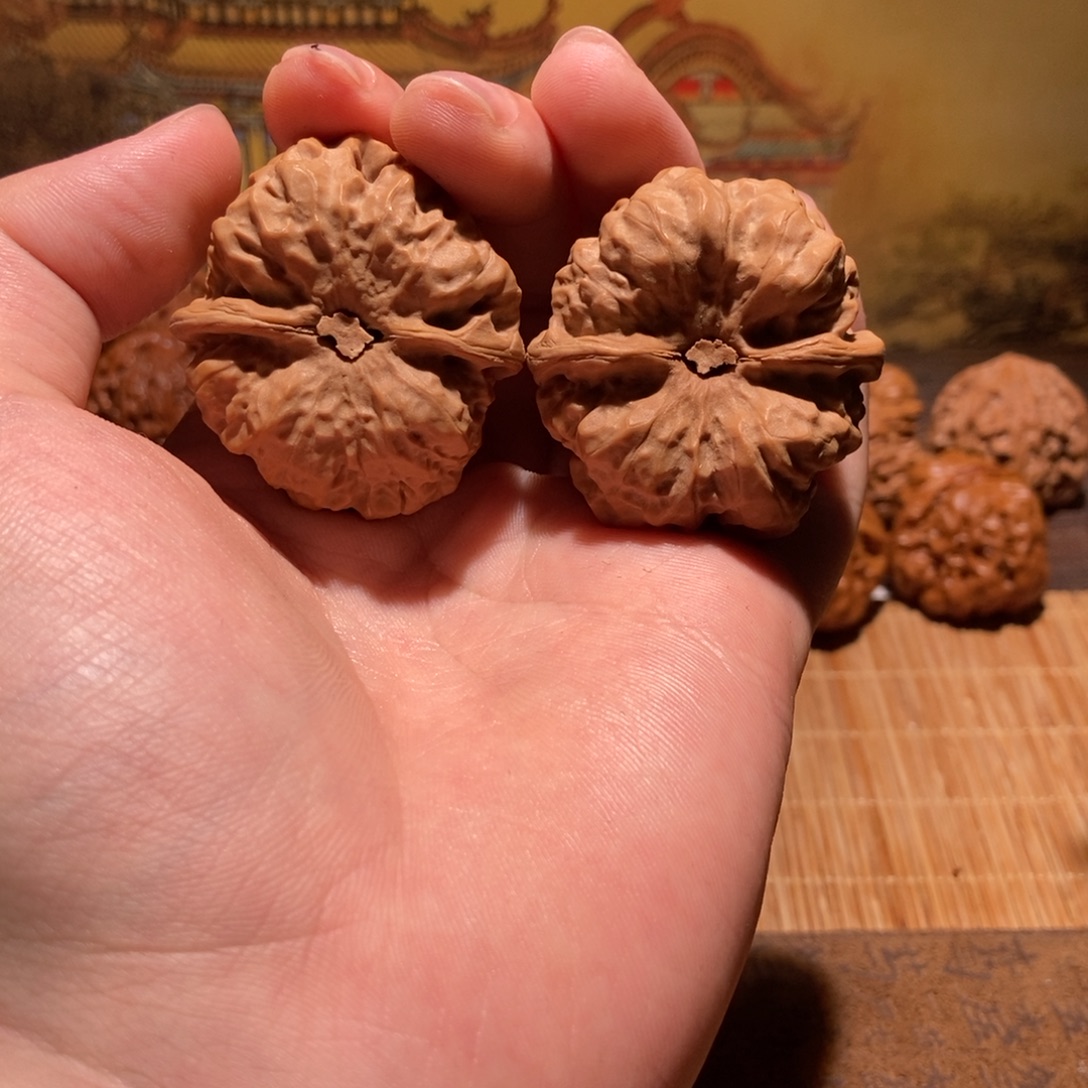 I***B大叶紫檀（黑酸枝木类）蛤蟆头核桃D12