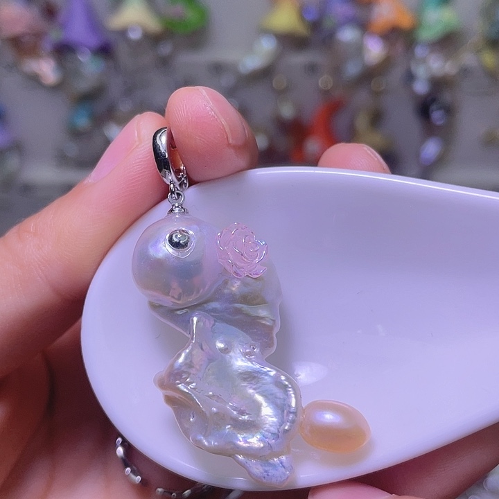 淡水珍珠合金颈饰95