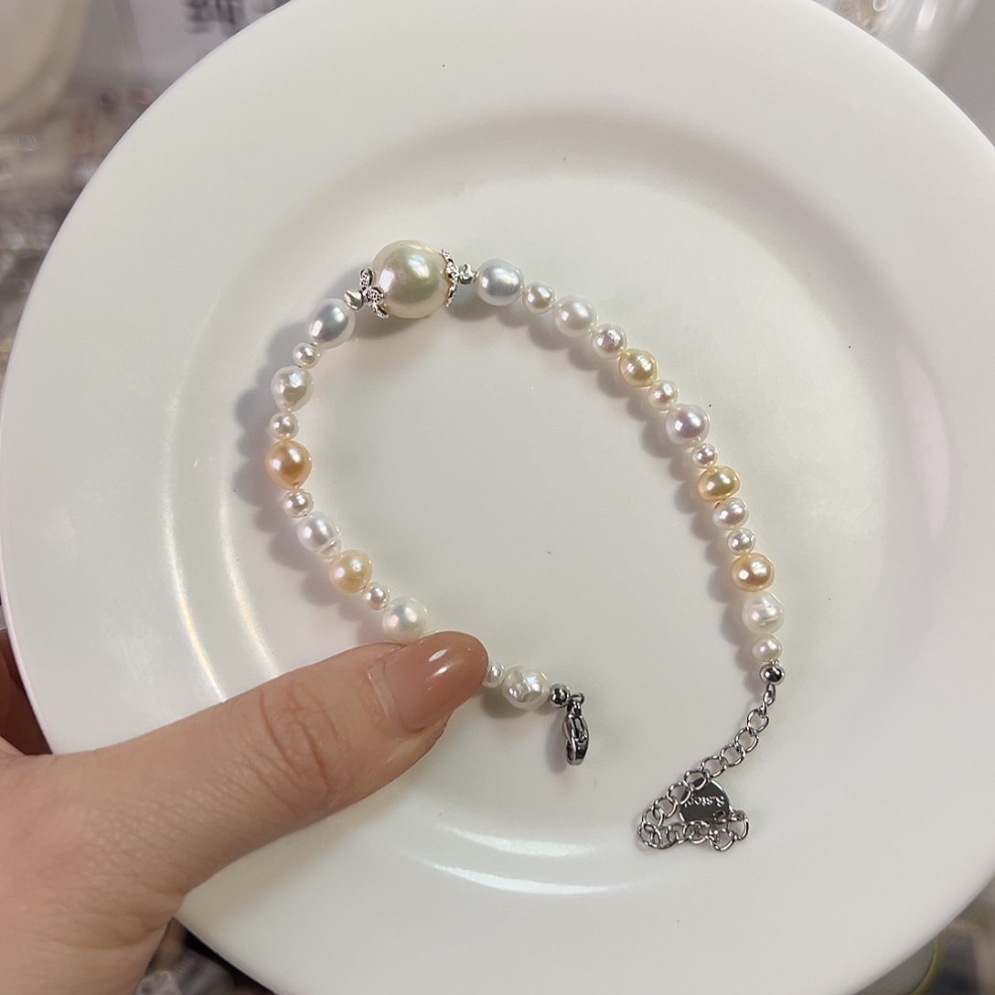 设计款珠宝淡水珍珠合金