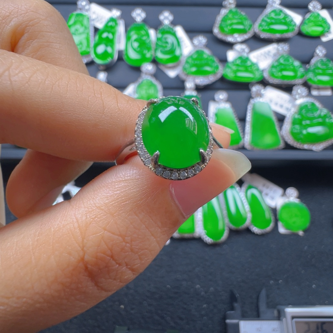 翡翠银S925镶嵌颈饰