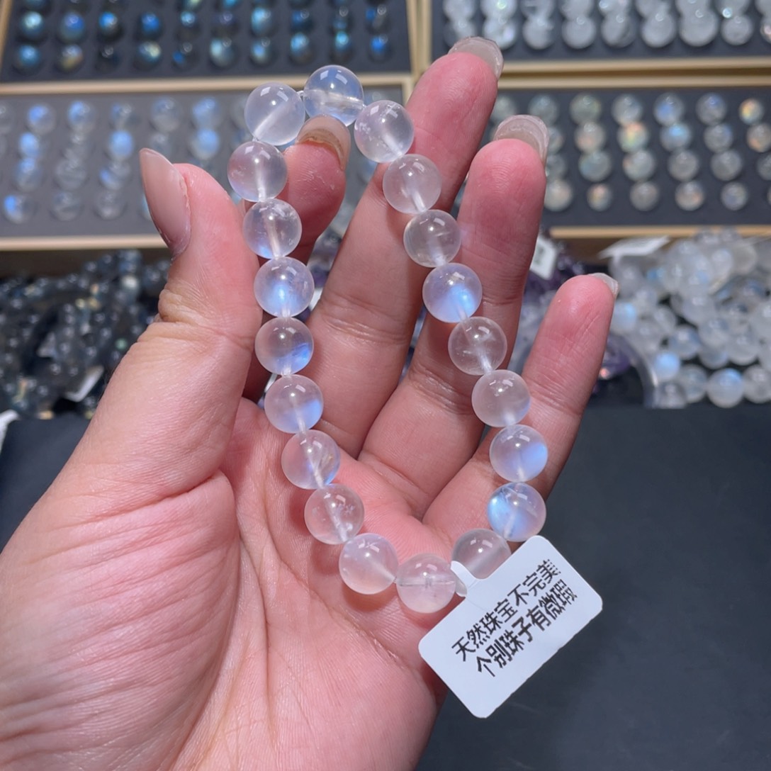 敏****手链未镶嵌长石蓝月光手链10mm