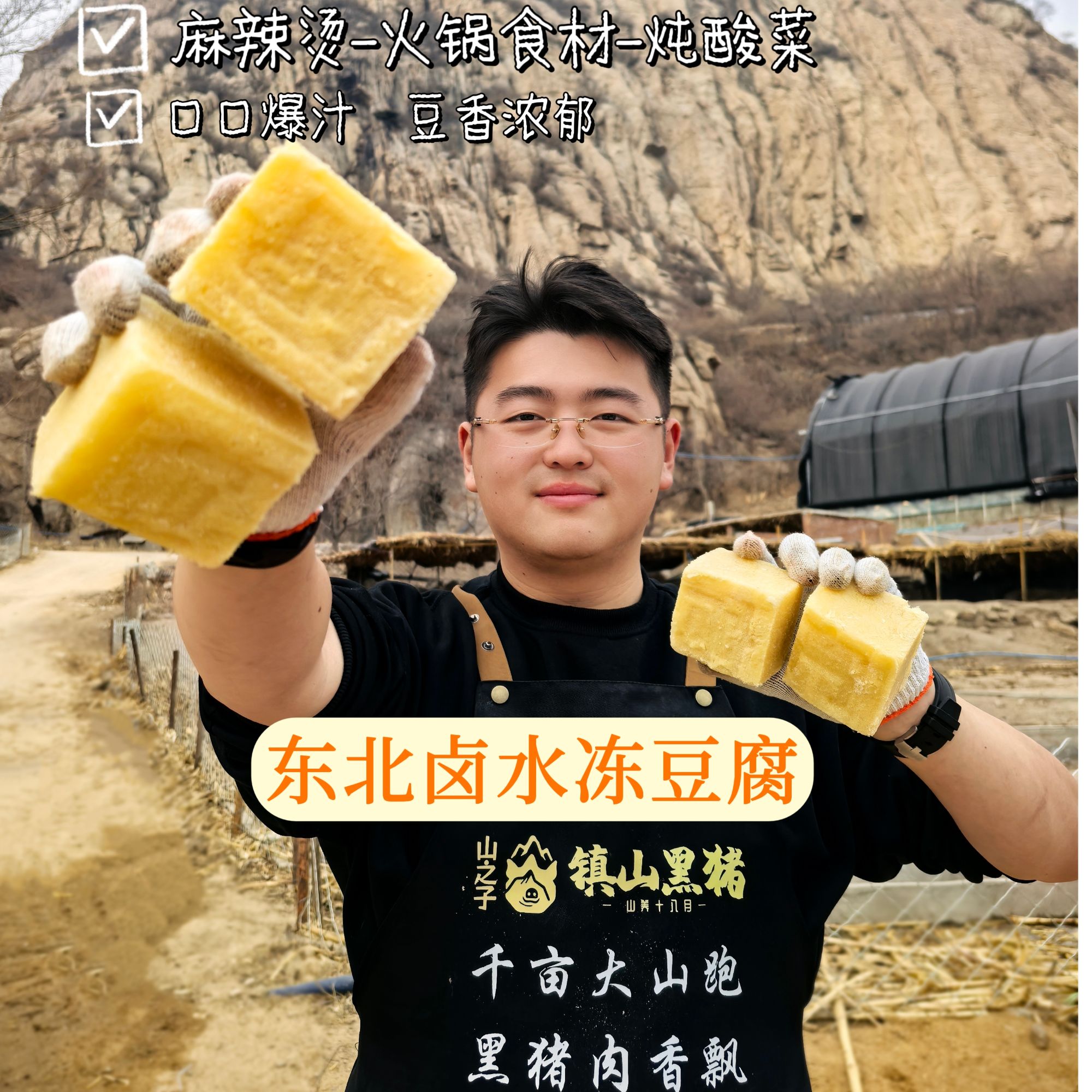 锦州非转基因真卤水手工冻豆腐！炖菜的神！顺丰冷链包邮！真嘎嘎香！