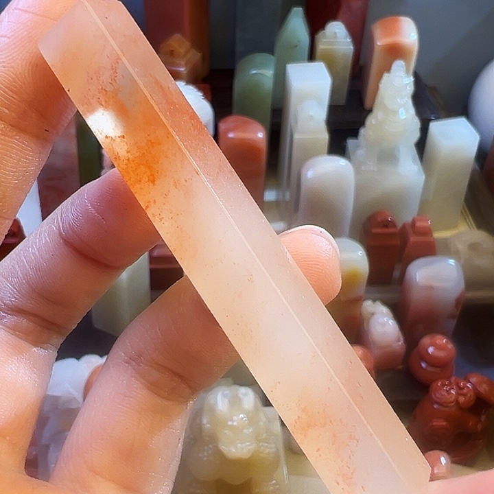 寿山石印石胶棒一个