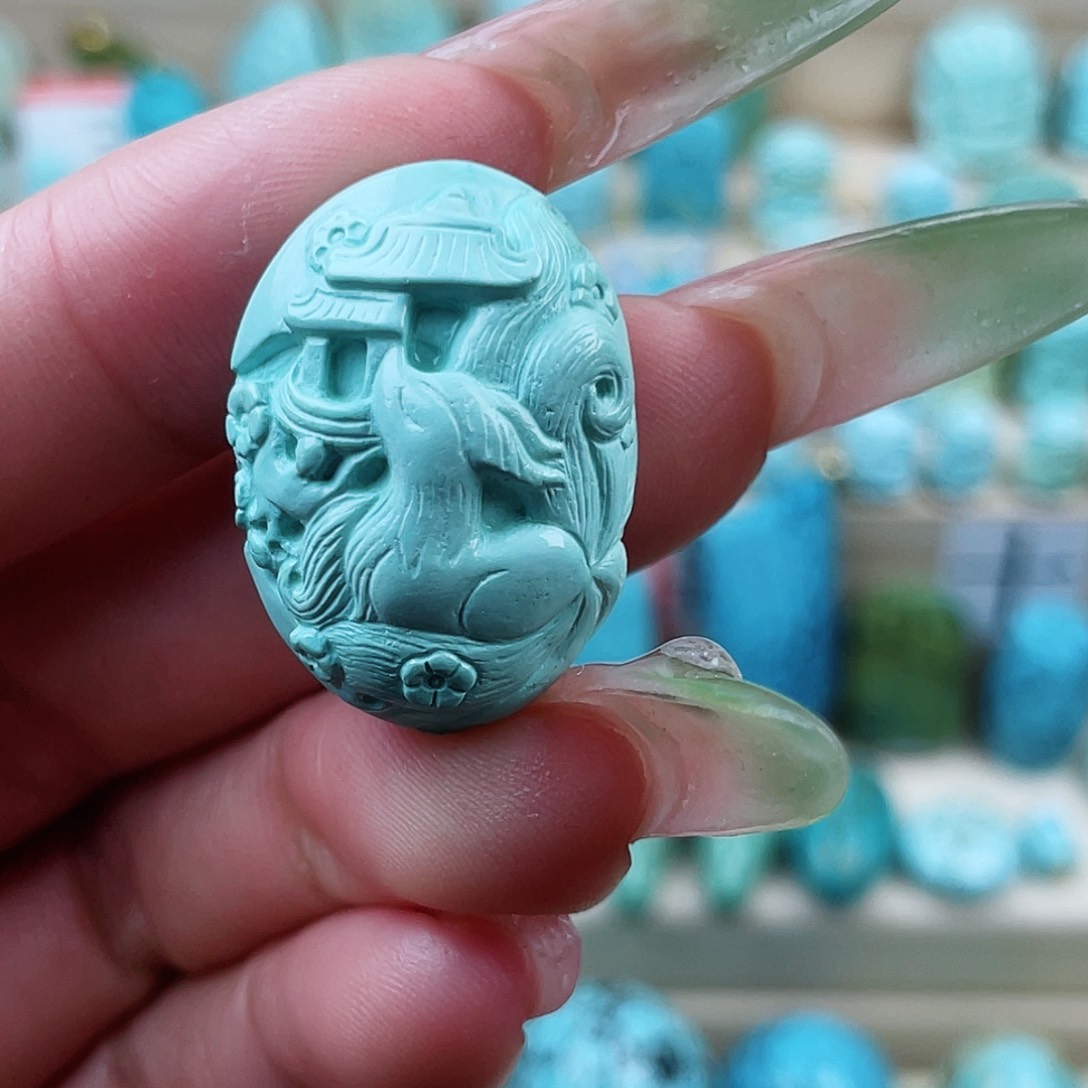 未镶嵌绿松石珠宝奇石