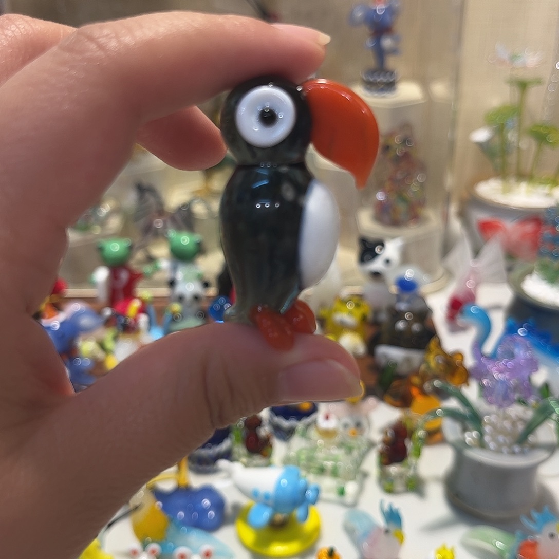 手工艺品琉璃啄木鸟