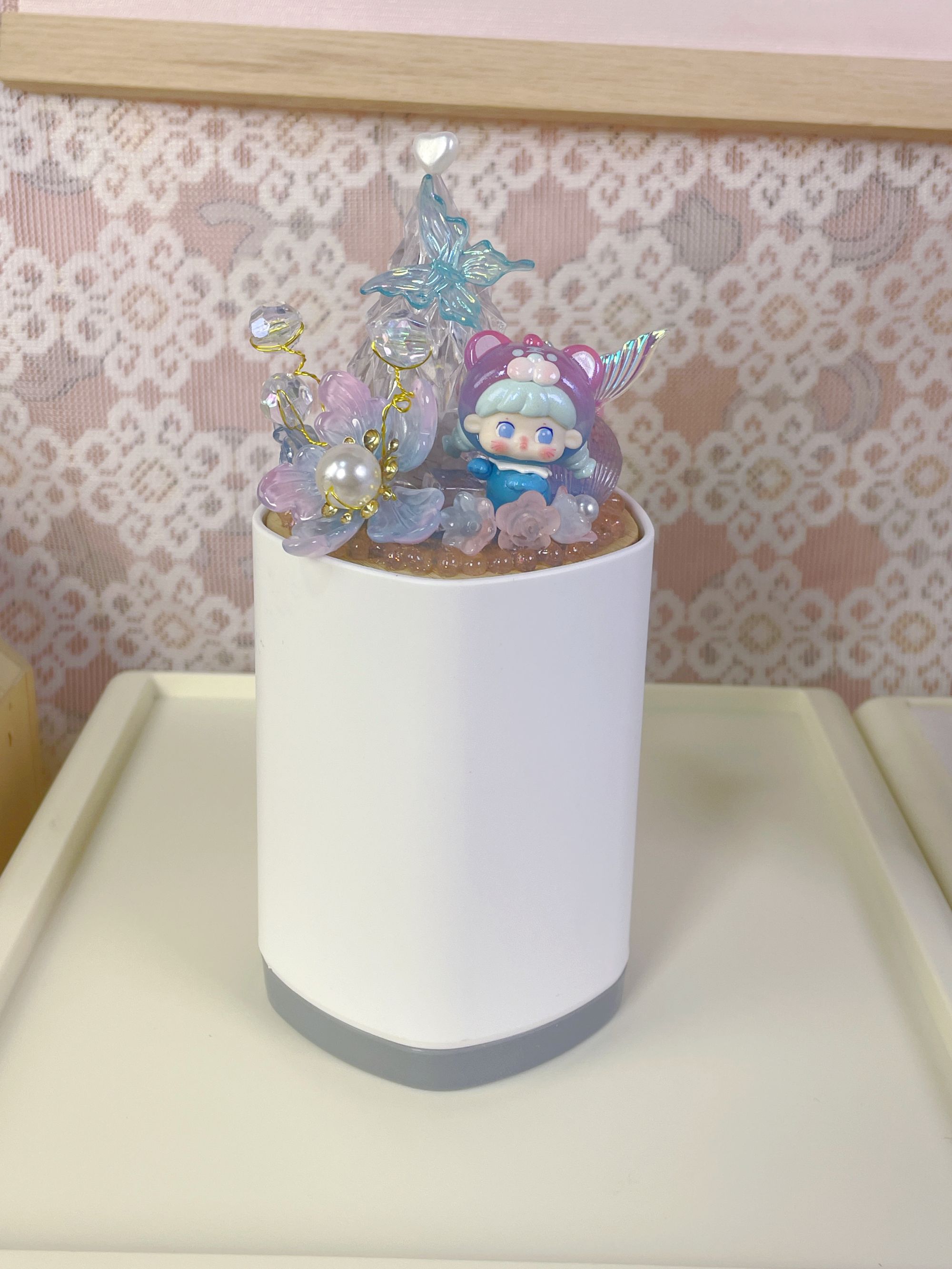 （牙签盒）萌粒奶油胶手作DIY用品摆件