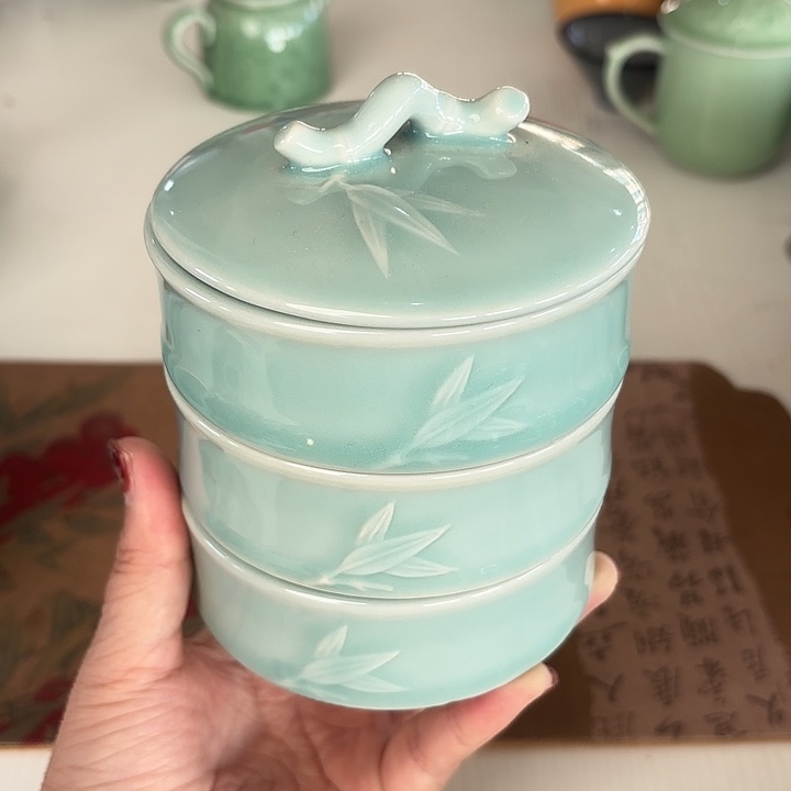 龙泉云间青瓷小米茶器