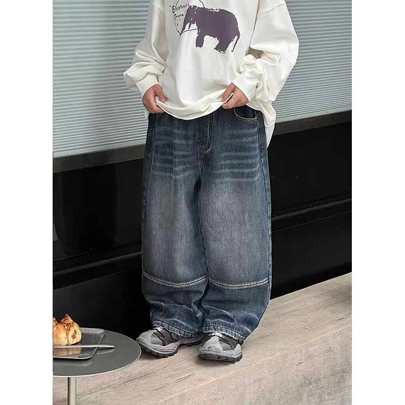 212     男童痞帅设计款加绒加厚直筒裤冬季