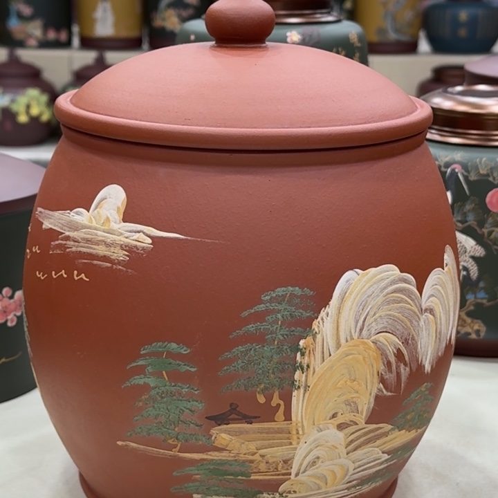 紫砂茶叶罐孤品漏三斤