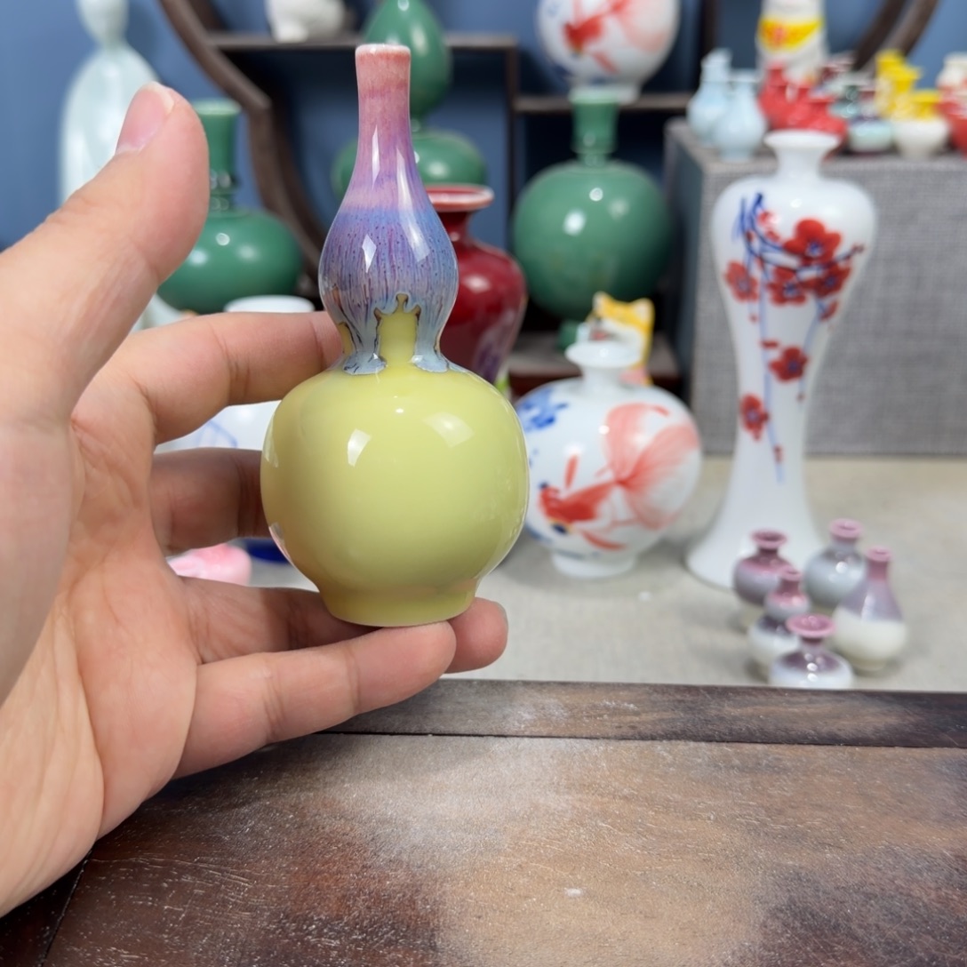 陶瓷手工小花器摆件