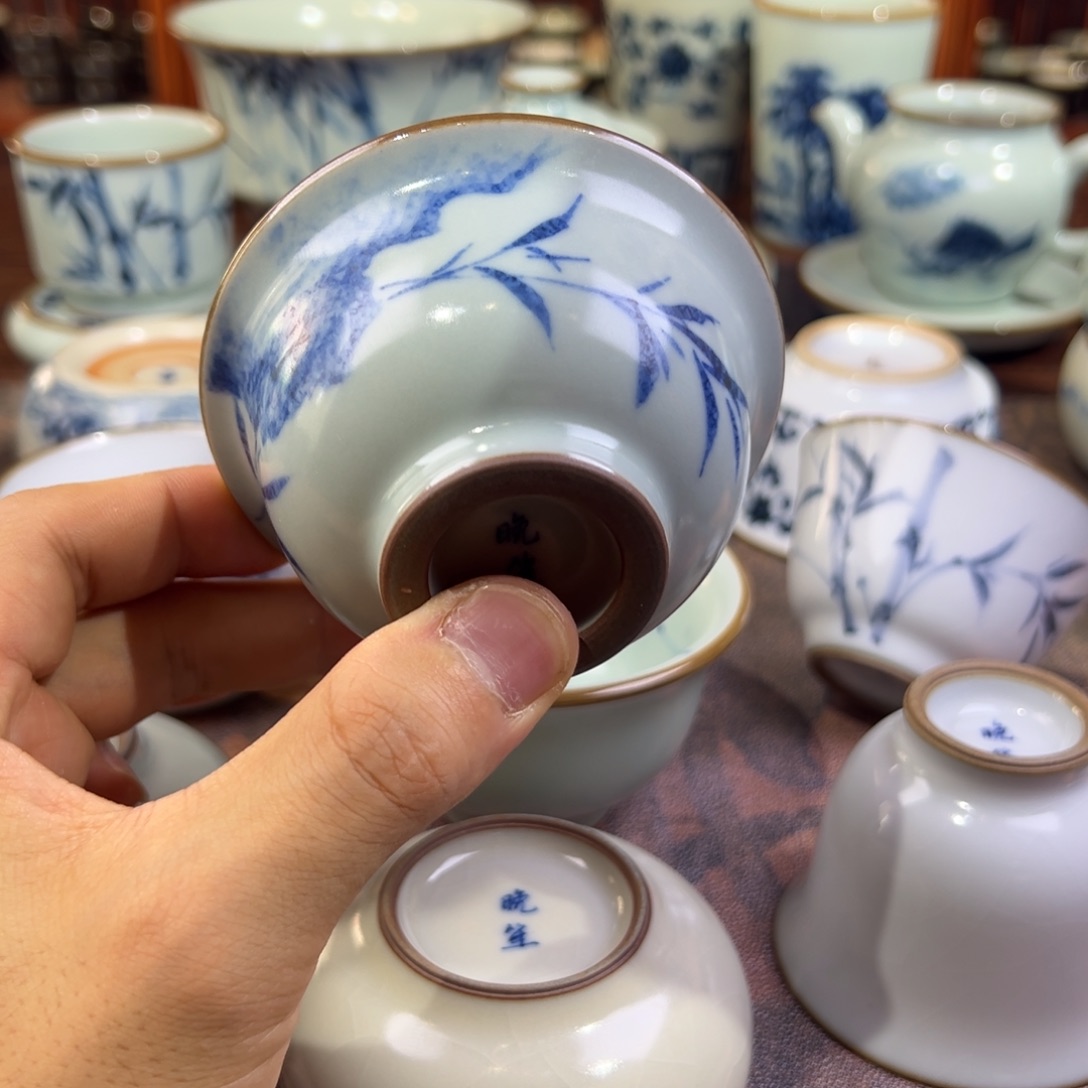 天青开片竹子压手微瑕福利