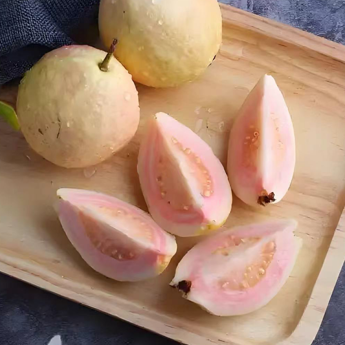 广东胭脂红番石榴红心正宗带花带果带盆栽水果猴面包果